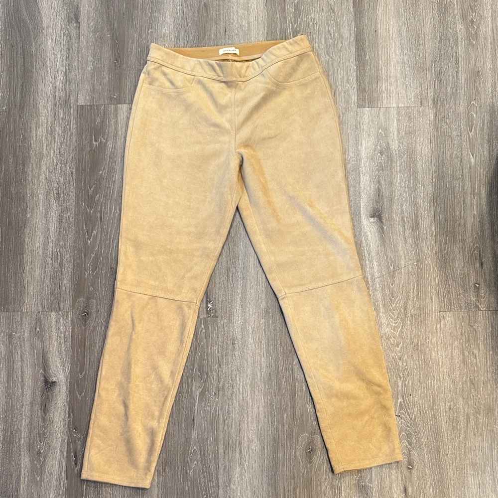 Max Studio Tan Suede-Look Pants
